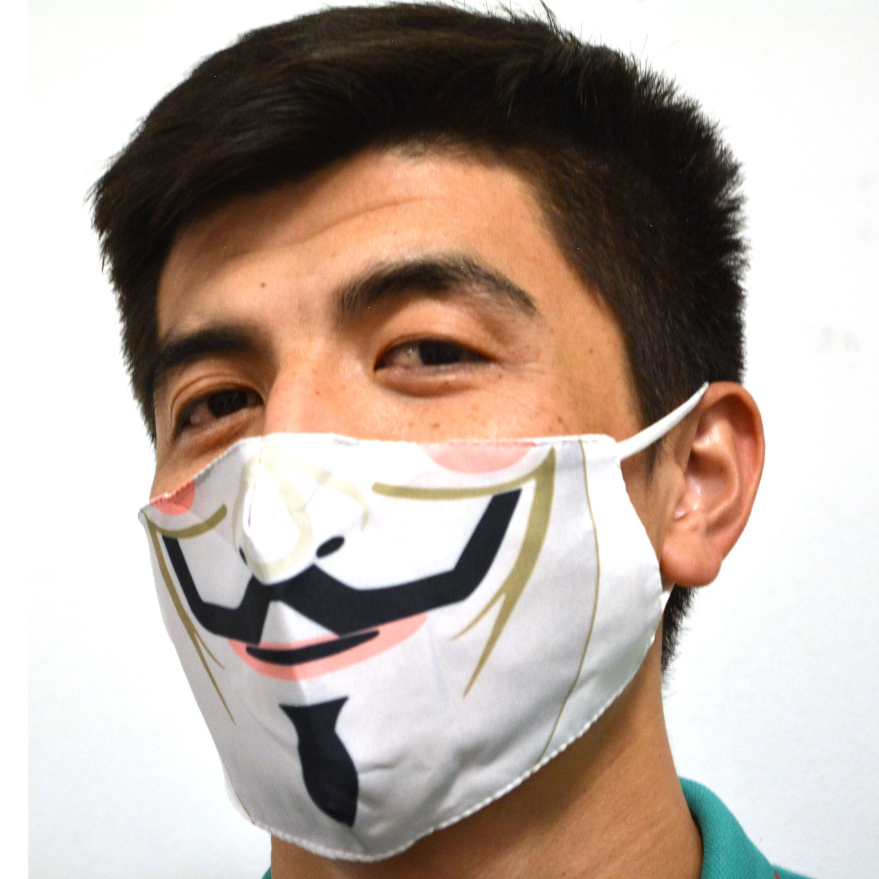 Многоразовая защитная маска дышащаяся тонкая от пыли резинка с регулировкой длины Гай Фокс Анонимус