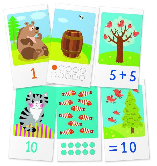 Занимательные карточки для дошкольного обучения «Цифры», основы счёта до 10 - фото 2 - id-p91848577