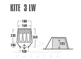 Палатка 3-х местная HIGH PEAK KITE 3 LW, фото 2