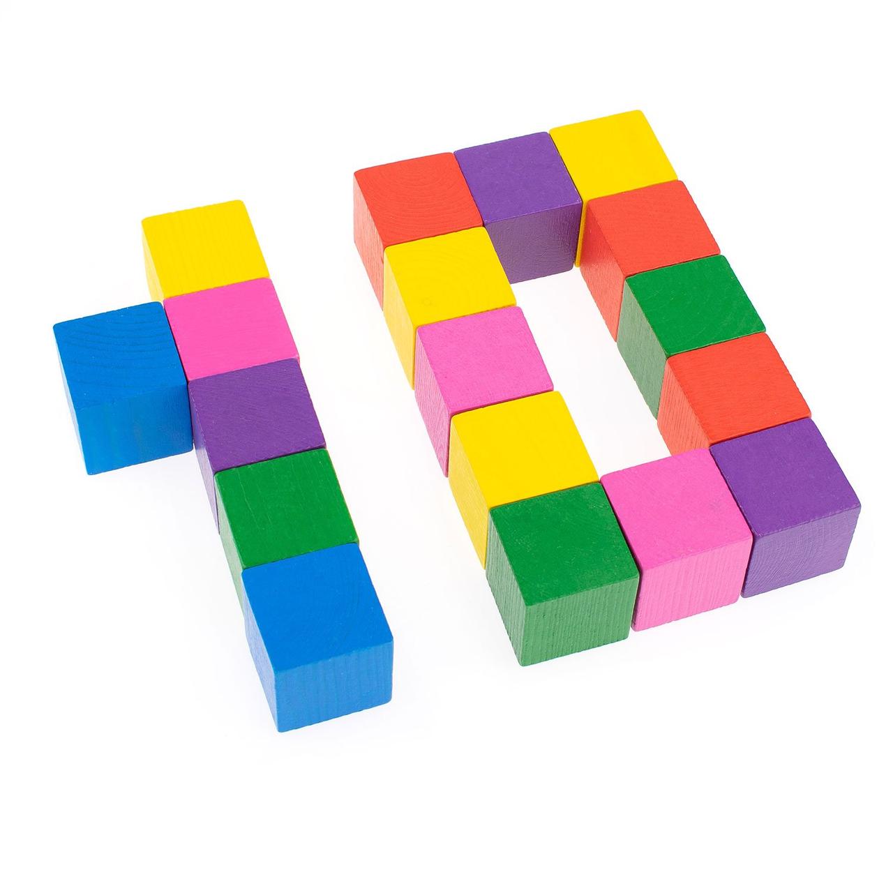 Томик деревянные кубики Цветные, 20 шт. - фото 4 - id-p91849185