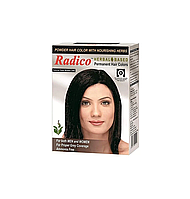Травяная краска для волос Radico темно-коричневого цвета