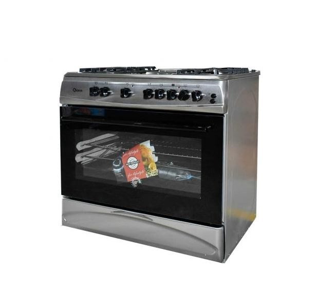 Кухонная плита REBUS C63K41E/01 (60x90) ( 4+1 эл духовка) стальной 9009 - фото 2 - id-p91856812