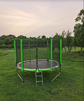 Каркасный батут FunFit 8 FT 252 см PRO зеленый