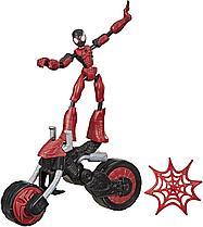 Человек-паук на мотоцикле Bend&Flex Spider-man