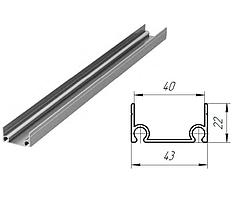 Алюминиевый верхний-нижний профиль облегченный