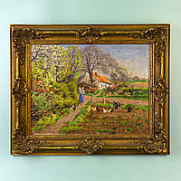 «Летний пейзаж» Alfred HAZLEDINE(1876-1957) Бельгия Холст, масло.