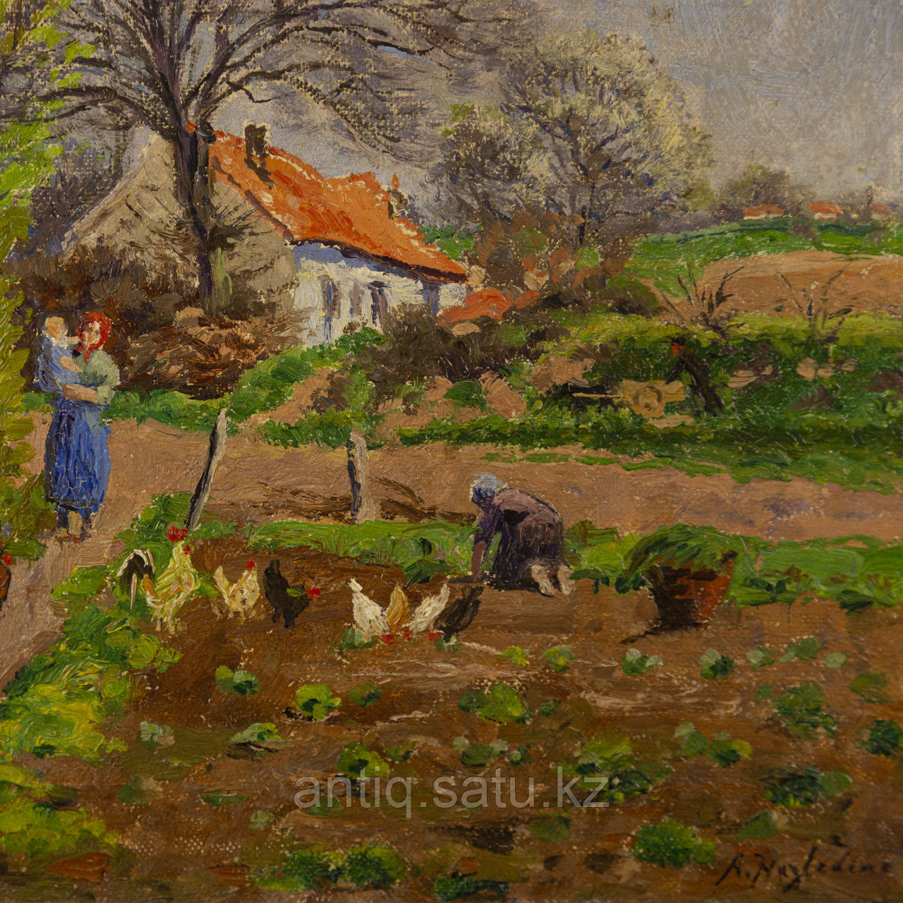 «Летний пейзаж» Alfred HAZLEDINE(1876-1957) Бельгия Холст, масло. - фото 5 - id-p91876071