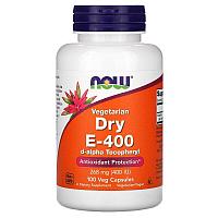 Витамин E-400, 268 мг (400 МЕ), 100 вегетарианских капсул, Now Foods