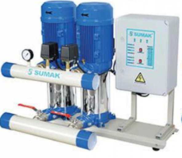 Насосная станция 2 x 3 кВт, (380 В, 2900 об/мин) SUMAK - SHT8B 400/10 - (ТУРЦИЯ)