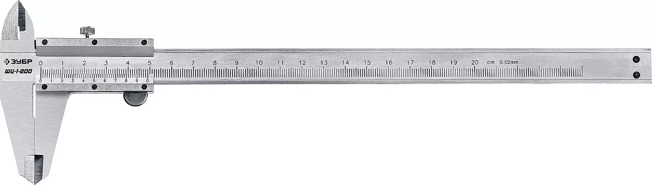 Штангенциркуль стальной ШЦ-1-200, ЗУБР 200 мм (34514-200)