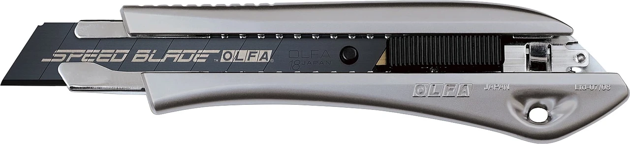 Нож OLFA, 18 мм, сегментированное лезвие, автофиксатор (OL-LTD-AL-LFB) - фото 1 - id-p91880668