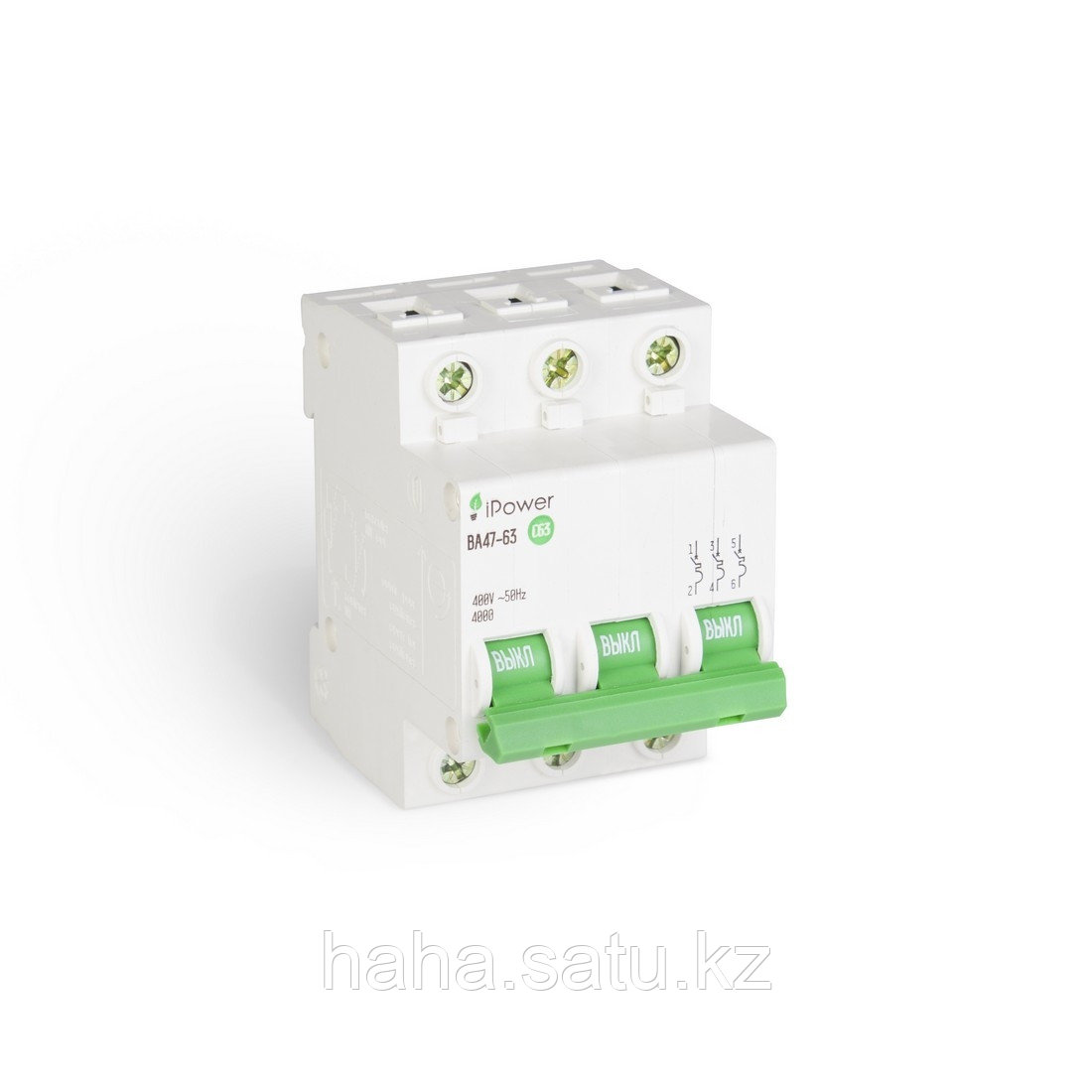 Автоматический выключатель реечный iPower ВА47-63 3Р 32А