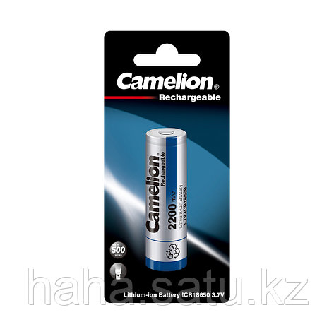 Аккумулятор CAMELION Lithium ICR18650F-22-BP 2200 mAh 1 шт. в блистере, фото 2