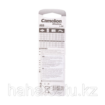 Батарейка CAMELION Alkaline AG6-BP10(0%Hg) 10 шт. в блистере, фото 2