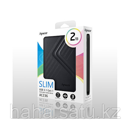 Внешний жёсткий диск Apacer 2TB 2.5" AC236 Чёрный, фото 2