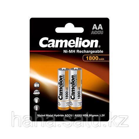 Аккумулятор CAMELION Rechargeable Ni-MH NH-AA1800BP2 2 шт. в блистере, фото 2