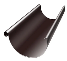 Желоб доборный Ø125 мм 1250 мм 0,5 двусторонний RAL  8017 Коричневый