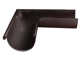Угол желоба внешний 90 гр Ø125 мм 0,5 штампованный RAL 8017 Коричневый