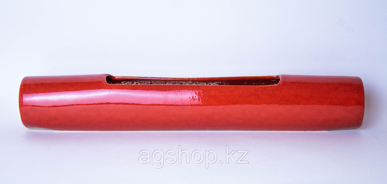 Ваза туба вертикальная CER-T из керамики красная D6см. H39см. - фото 2 - id-p91893557