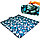 Пляжный коврик-сумка складной непромокаемый текстиль 200х200 см темный тропический узор, фото 9