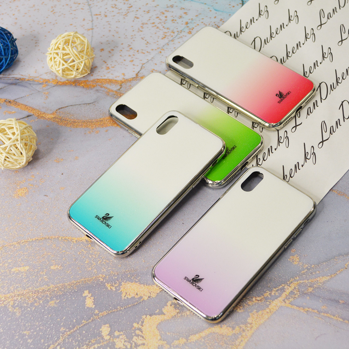 IPHONE XS телефонындағы жылтыр пластиктен жасалған смартфонға арналған қорап жасыл түсті - фото 5 - id-p91896211