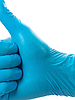 Перчатки одноразовые нитрило-виниловые Wally Plastic, синие, 50 пар, размер S, фото 4