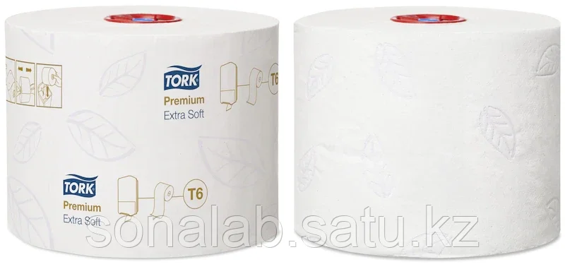Tork туалетная бумага Mid-size в миди-рулонах ультрамягкая - фото 2 - id-p91901308