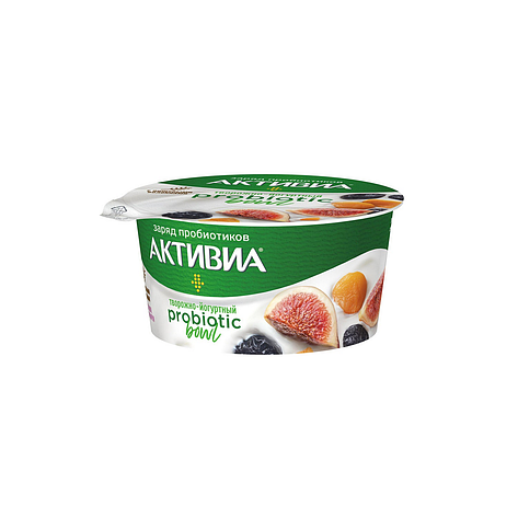 Биопродукт Активиа творожно-йогуртный инжир-курага 135г, фото 2