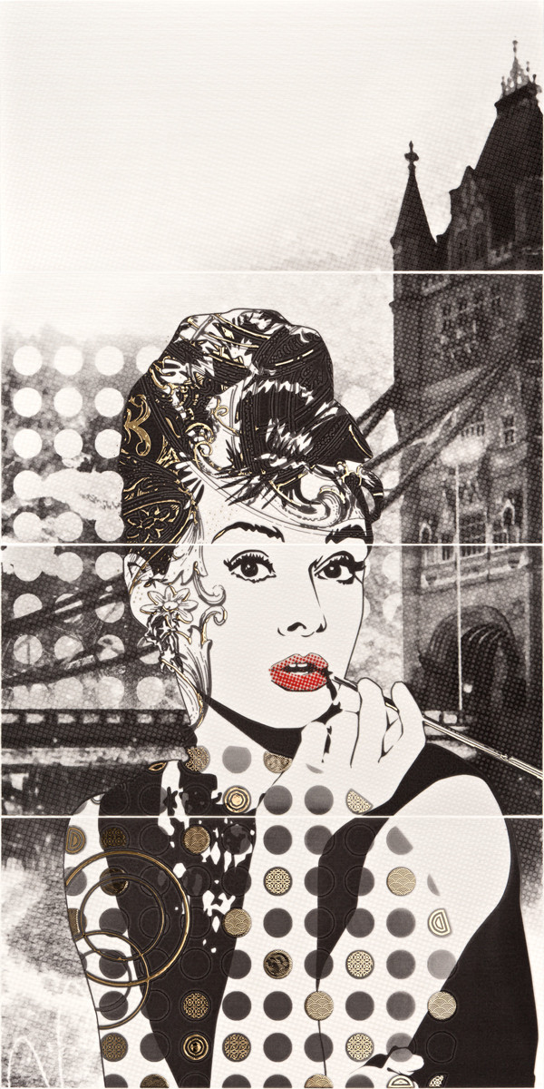 Декор-панно London Audrey Hepburn 595x1180 D6/LG