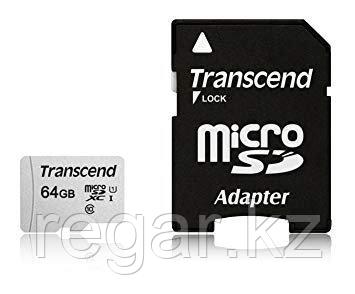 Карта памяти MicroSD 64GB Class 10 U1 Transcend TS64GUSD300S-A
