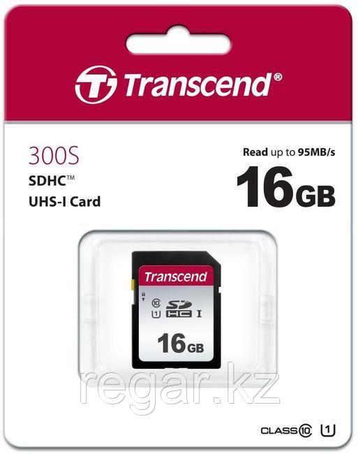 Карта памяти SD 16GB Class 10 U1 Transcend TS16GSDC300S