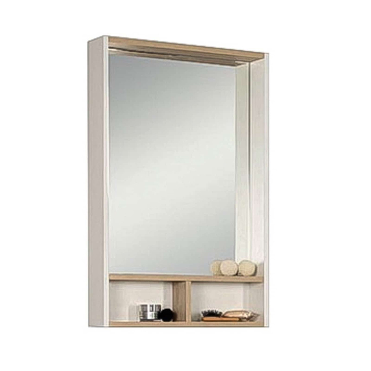 Зеркало - шкаф, ЙОРК, 55, белый, ясень фабрик, фото 1