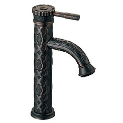 LM6609ORB Жасмин Смеситель для умывальника монолитный, высокий, черная бронза (к/к 10)