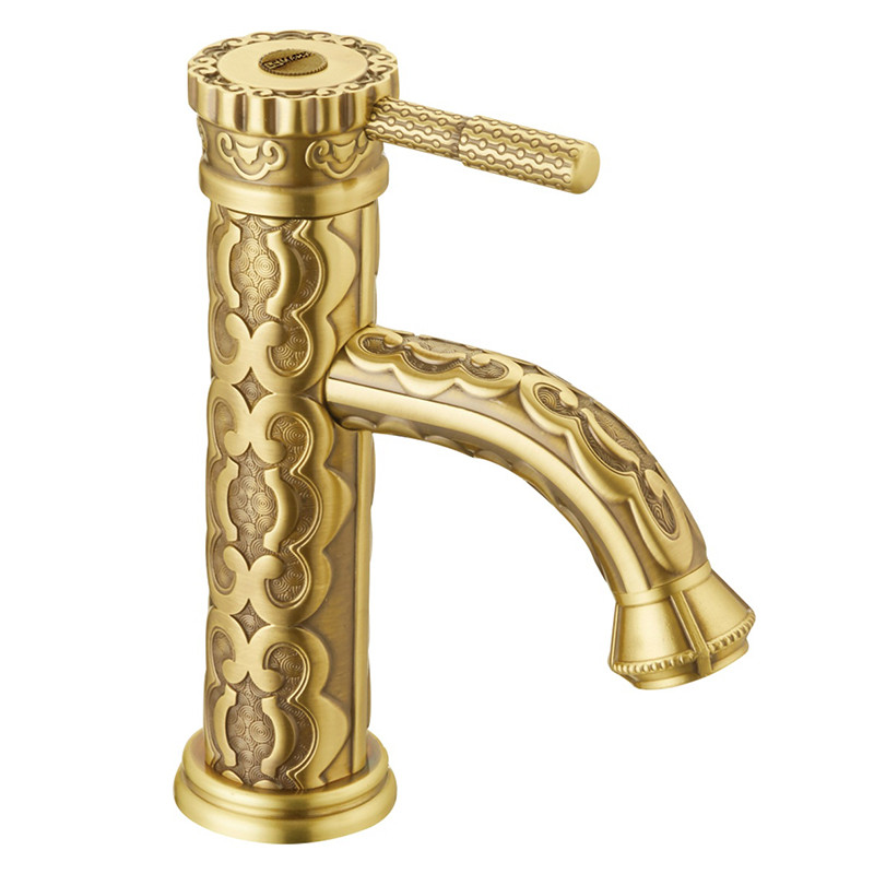 LM6606B Жасмин Смеситель для умывальника монолитный, бронза (к/к 10), фото 1