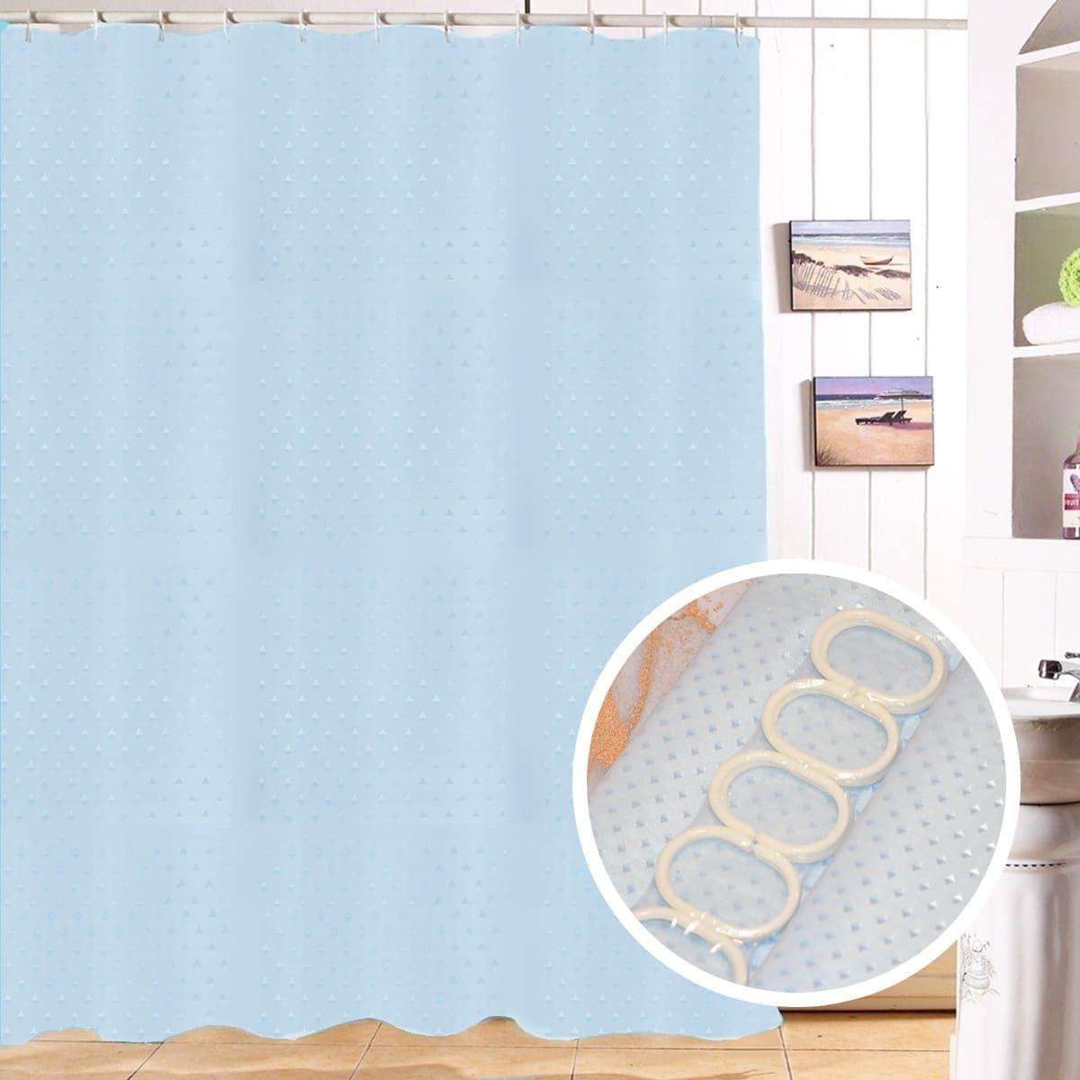 Водонепроницаемая тканевая шторка для ванной Xiang Ju для душа 180х180 см светло-синяя
