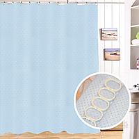 Водонепроницаемая тканевая шторка для ванной Xiang Ju для душа 180х180 см светло-синяя