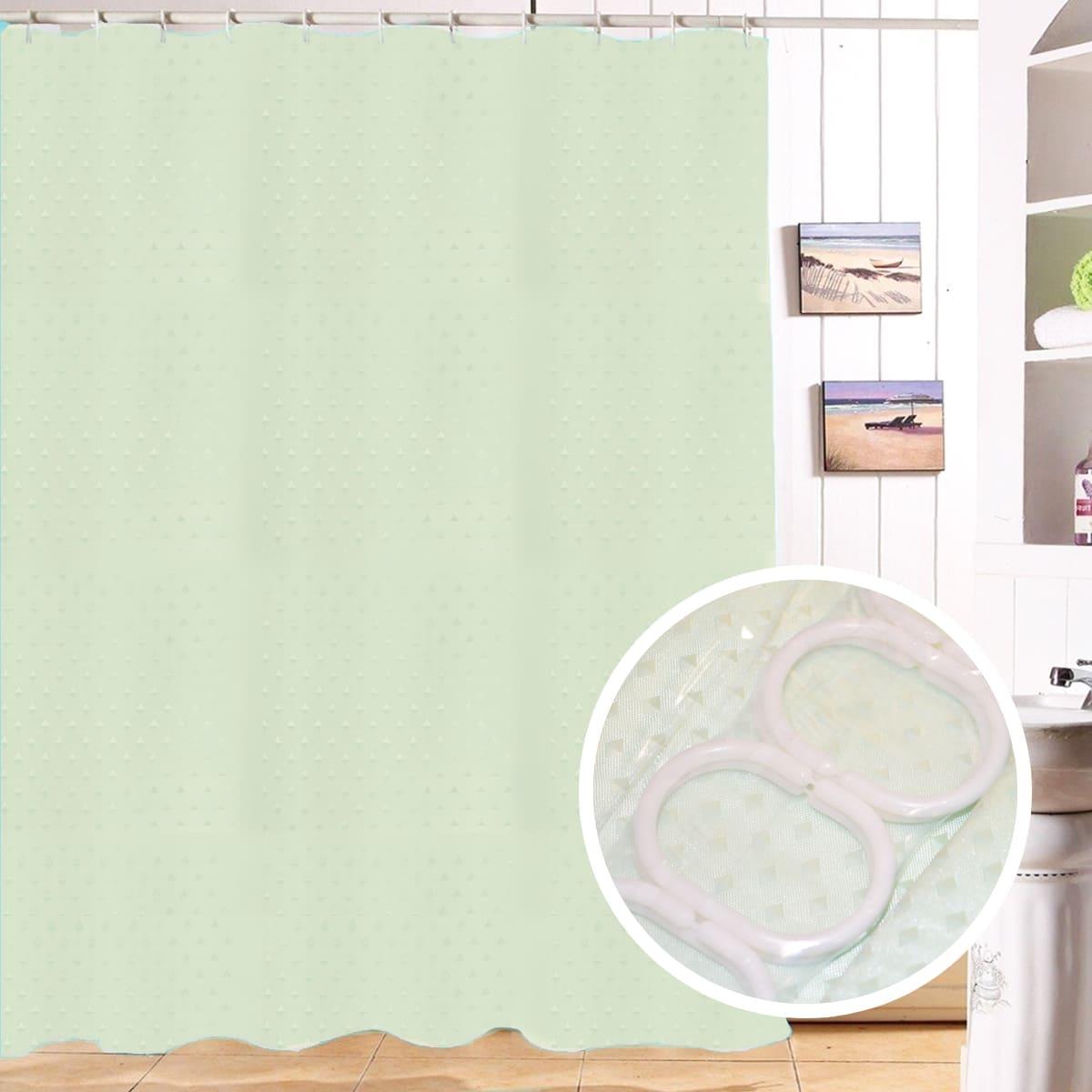Водонепроницаемая тканевая шторка для ванной Xiang Ju для душа 180х180 см светло-зеленая