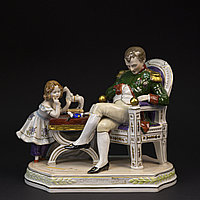 «Тише! Папа спит» Фарфоровая мануфактура Scheibe Alsbach Германия. Середина ХХ века