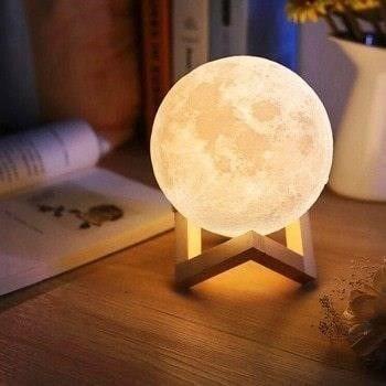 Ночник 3D светильник луна Moon Touch Control с пультом