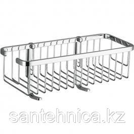 FRAP F353 Полка настенная 1-ярусная нерж. сталь с крючками хром