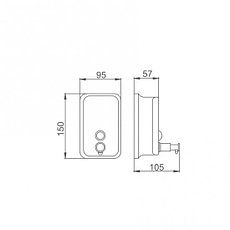 FRAP F401 Дозатор для жидкого мыла металл, фото 4
