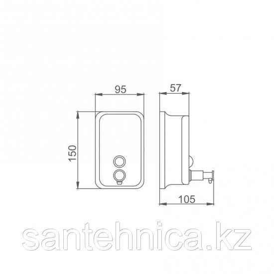 FRAP F401 Дозатор для жидкого мыла металл0.5 л - фото 4 - id-p91932839