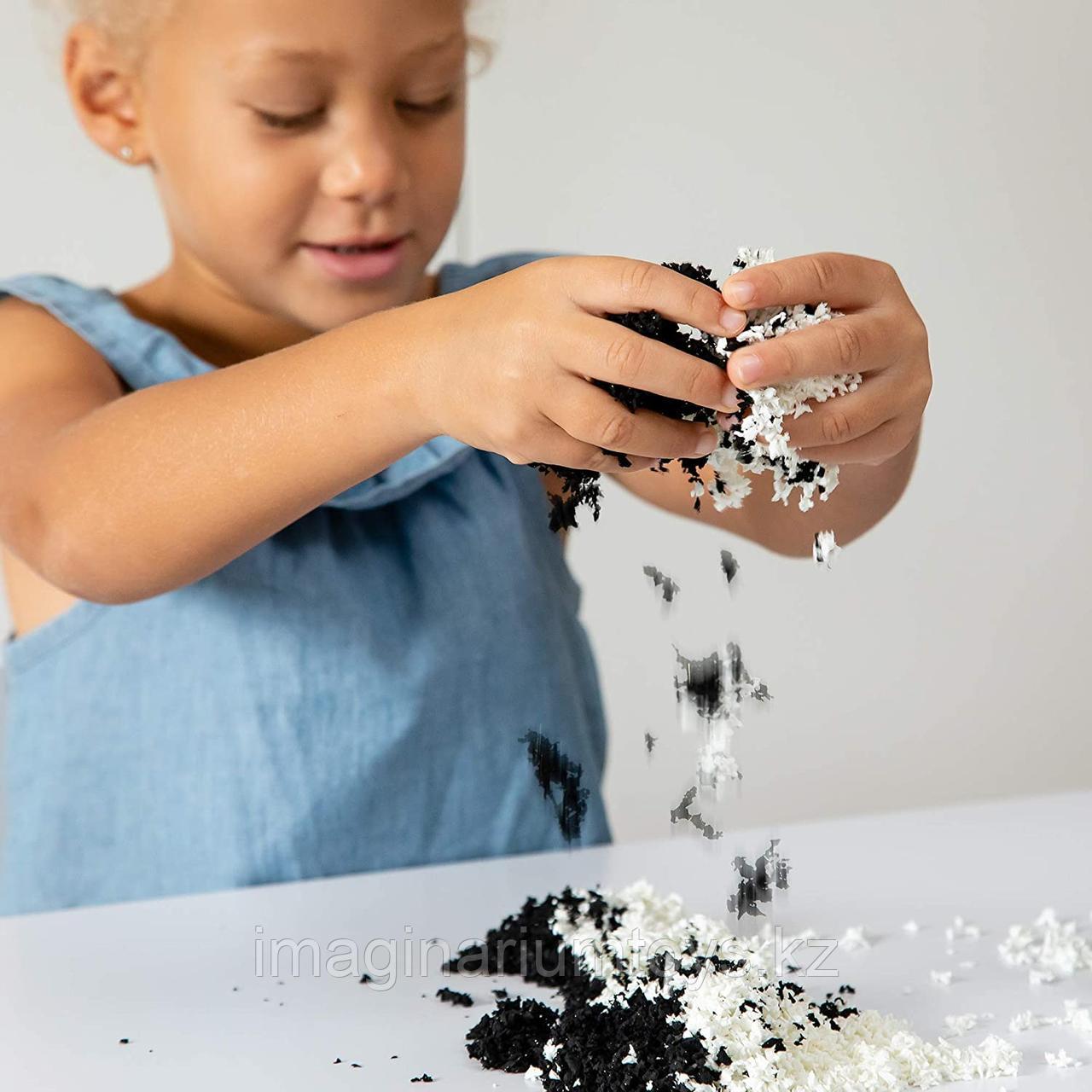 PlayFoam Pluffle воздушная масса для лепки «Живой песок» черно-белая - фото 3 - id-p91983491