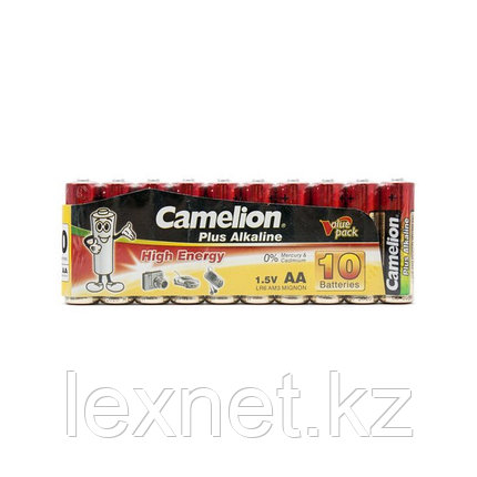 Батарейка CAMELION Plus Alkaline LR6-SP10-DA 10 шт. в плёнке, фото 2