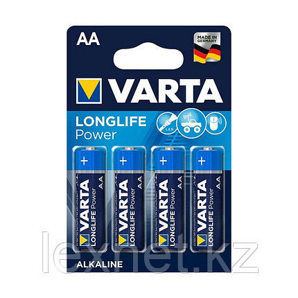 Батарейка VARTA Longlife Power Mignon 1.5V - LR6/AA 4 шт в блистере, фото 2