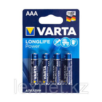 Батарейка VARTA Long Life Power Micro 1.5V - LR03/ AAA (4 шт) (OLD), фото 2