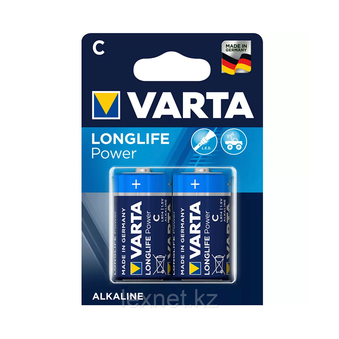 Батарейка VARTA Longlife Power 1.5V - LR14/ C (2 шт) в блистере - фото 1 - id-p91986273