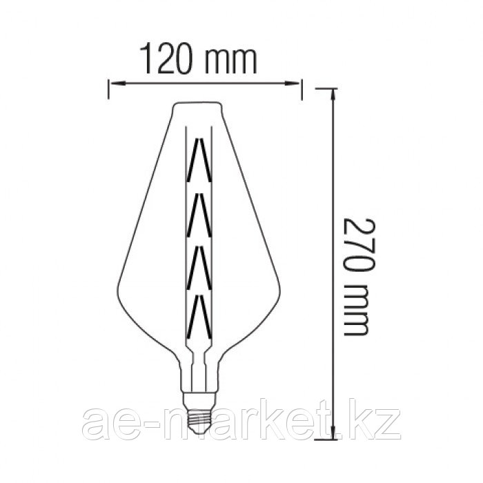 Светодиодная лампа Filament PARADOX 8W Е27 Amber - фото 2 - id-p91987076