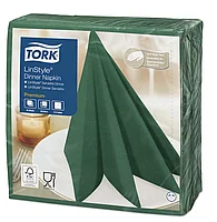 Tork LinStyle® салфетки 39х39 темно-зеленые