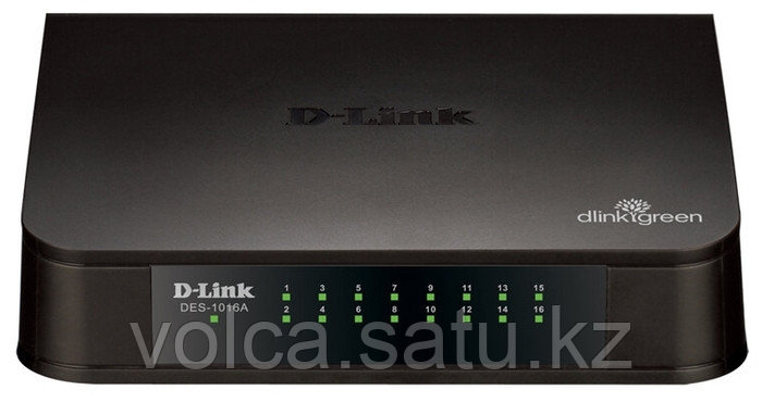 Коммутатор D-Link DES-1016A/E1B, Неуправляемый коммутатор с 16 портами 10/100Base-TX